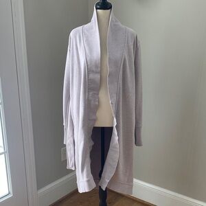 Women's UGG sweatshirt heathered purple cotton spandex hi low robe with pockets